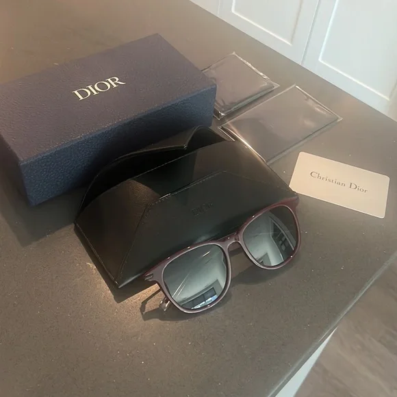 Dior homme tinted burgundy sunglasses - Picture 6 of 11
